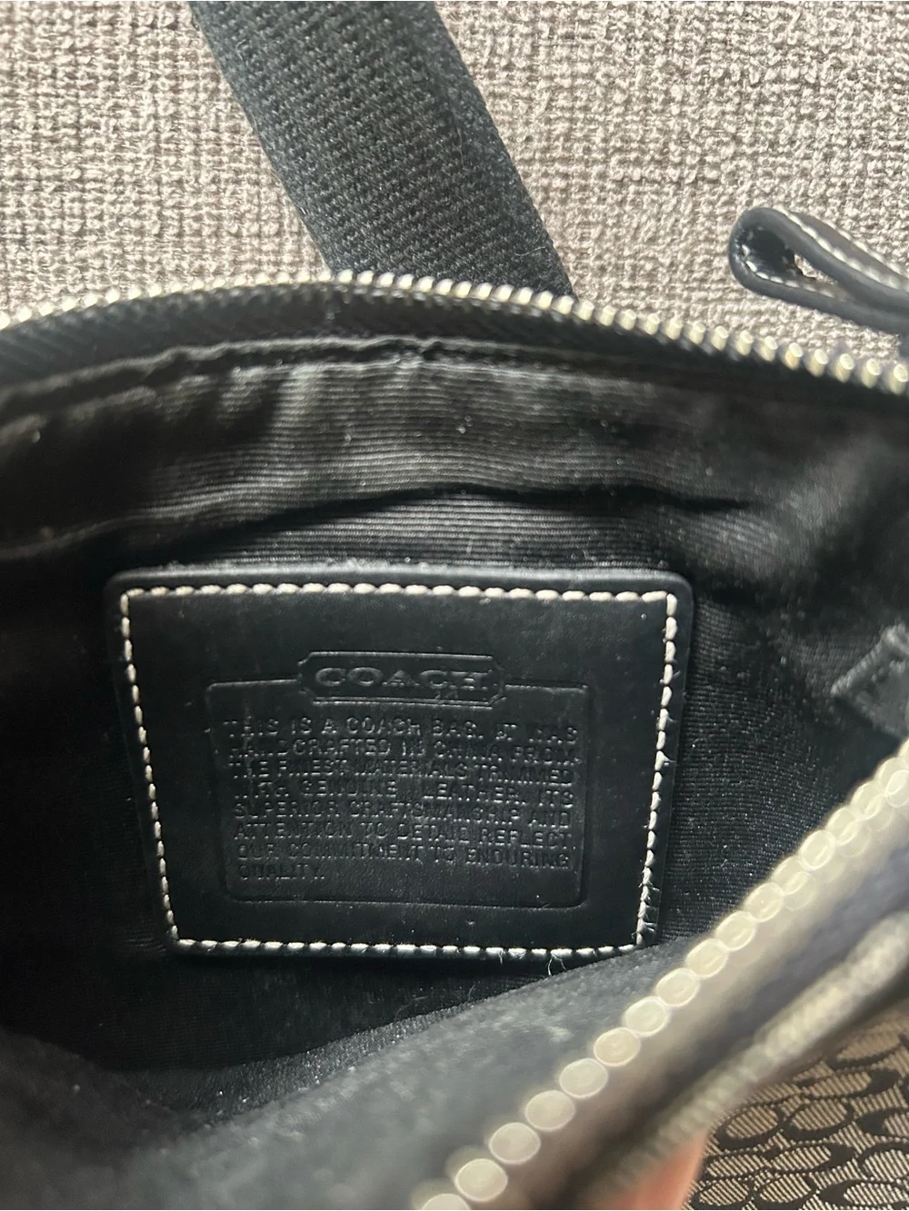 Coach Monogram Messenger Crossbody in Gray and Black